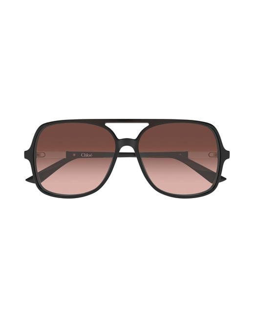 Chloé Black Ch0364S 004 Sunglasses Acetate Copper Pilot