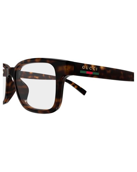 Gucci Black Gg2107Ol 002 Optical Frames Injected Transparent Squared for men