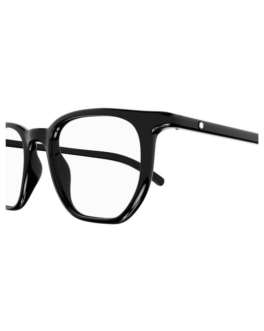 Montblanc Black Mb0349O 001 Optical Frames Transparent Squared for men