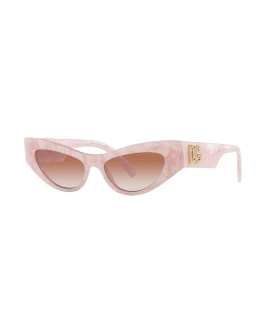 Dolce & Gabbana Pink Dg4450 323113 Sunglasses Acetate Cat Eye Normal Shaded