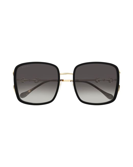 Gucci Black Gg1016Sk 001 Sunglasses Injected Squared Normal