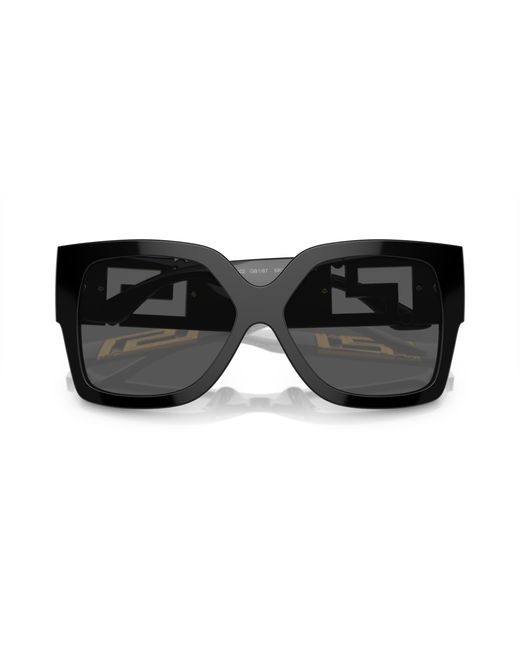 Versace Black Ve4402 Gb1/87 Sunglasses Acetate Squared Normal
