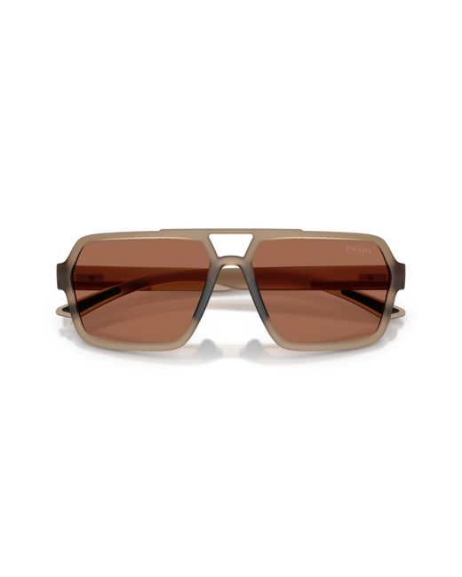 Prada Linea Rossa Black Ps A06S 29F50A Sunglasses Injected Pilot Normal for men