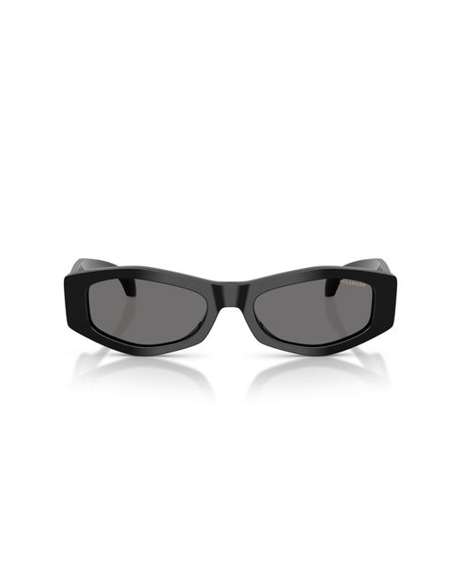 Versace Black Ve4487 Gb1/81 Sunglasses Acetate Geometric Polarized