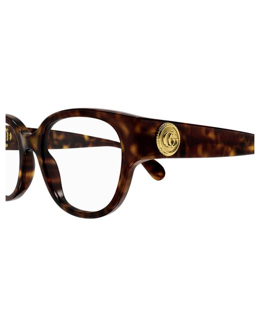 Gucci Black Gg1411O 005 Optical Frames Acetate Transparent Round