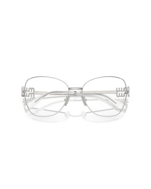 Miu Miu Black Mu 50Xv 1Bc1O1 Optical Frames Metal Transparent Pilot Normal