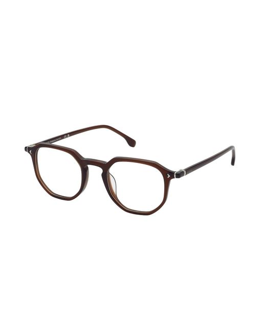 Lozza Black Vl4350 Roma 6 06Ad Optical Frames Acetate Geometric for men