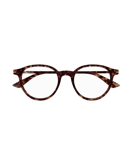 Montblanc Black Mb0340O 002 Optical Frames Acetate Transparent Squared for men