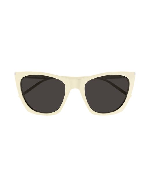 Saint Laurent Black Sl 214 Kate Thin 005 Sunglasses Acetate Cat Eye
