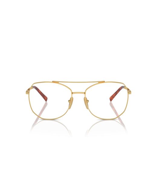 Prada Black Pr A58V 5Ak1O1 Optical Frames Steel Geometric Normal