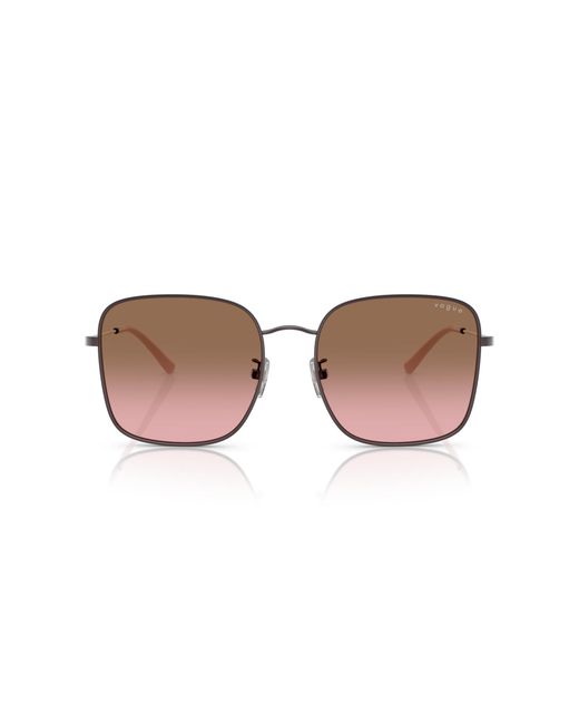 Vogue Eyewear Black Vo4327Sd 514914 Sunglasses Metal Squared Normal Shaded