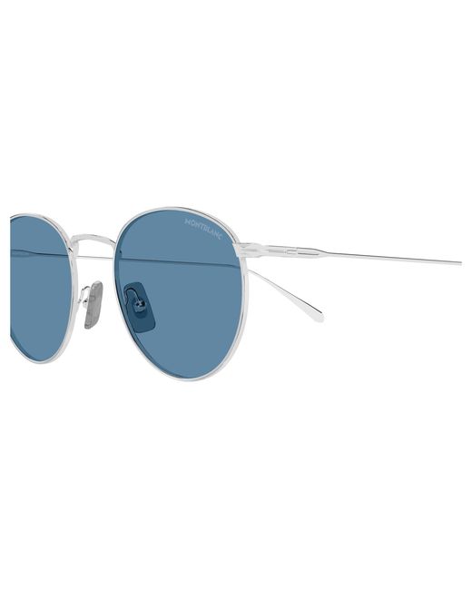 Montblanc Black Mb0473S 005 Sunglasses Metal Round for men