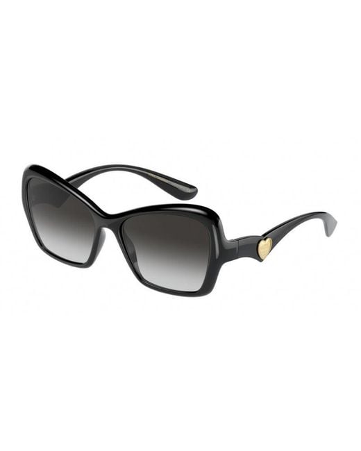 Dolce & Gabbana Black Dg6153 501/8G Sunglasses Plastic Cat Eye Nuanced