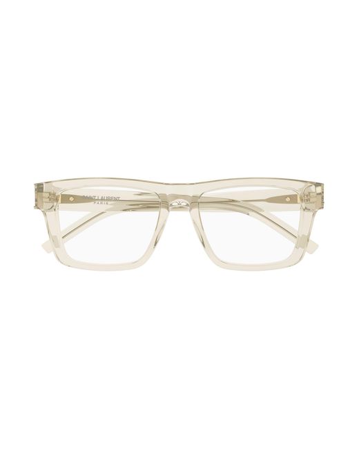 Saint Laurent Black Sl M10_B 004 Optical Frames Acetate Transparent Squared for men