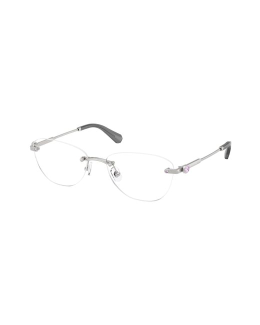 Swarovski Black Sk1035D 4001 Optical Frames Metal Round Normal