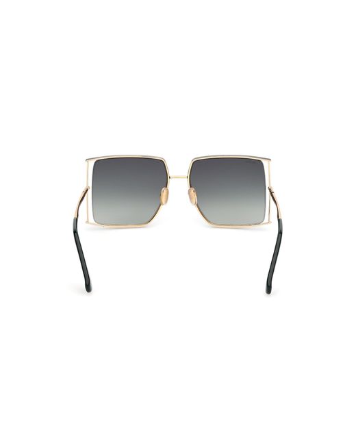 Max Mara Black Mm0120 Jean1 98P Sunglasses Metal Squared Normal