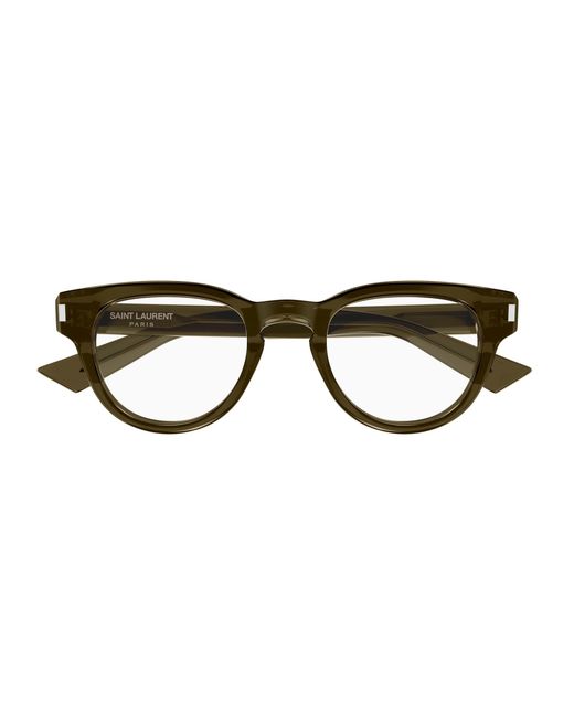 Saint Laurent Black Sl 876 Opt 005 Optical Frames Acetate Transparent Round for men