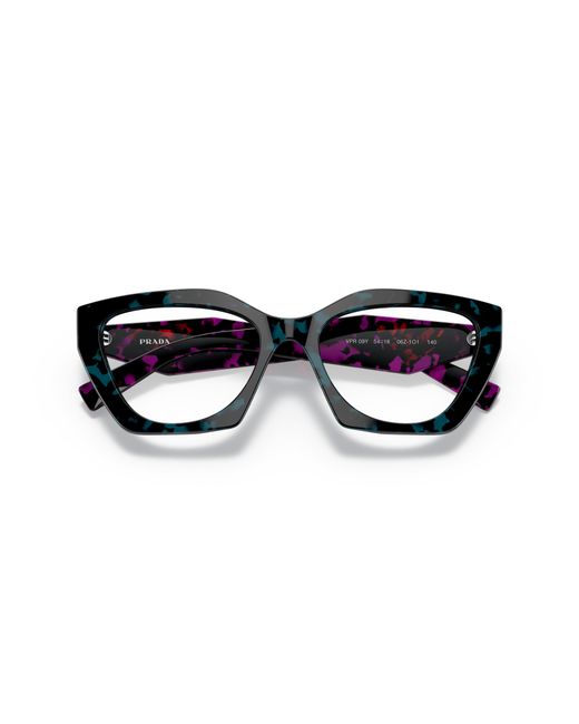 Prada Black Pr 09Yv 06Z1O1 Optical Frames Acetate Geometric Normal