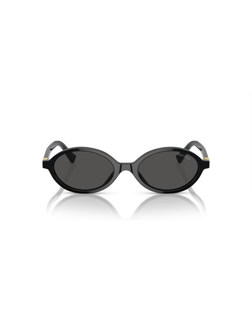 Miu Miu Black Mu 04Zs 1Ab5S0 Sunglasses Acetate Round Normal