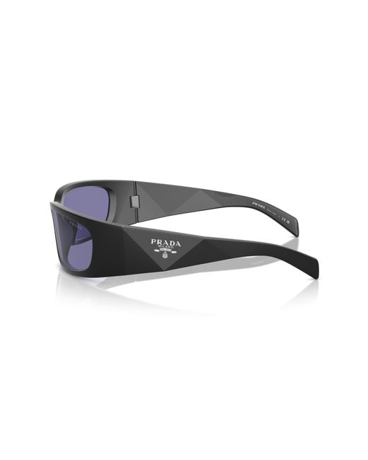 Prada Black Pr A19S 1Bo40G Sunglasses Acetate Butterfly Normal for men