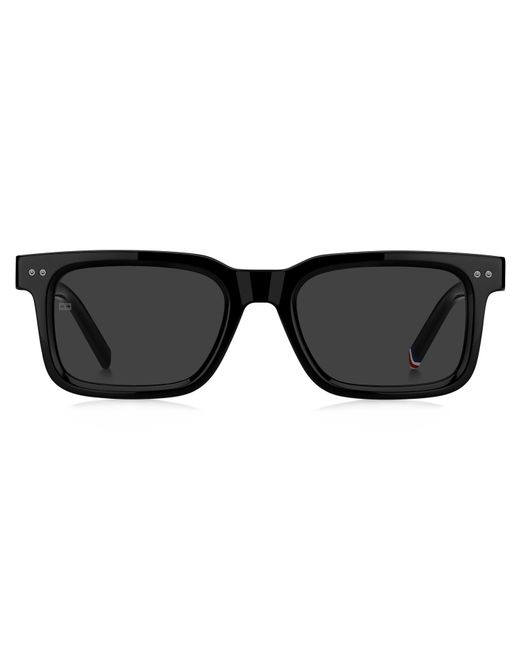 Tommy Hilfiger Black Th 85/S 807/Ir Sunglasses Acetate Squared Normal for men