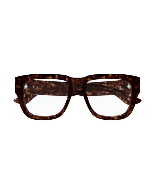McQueen Black Am0510O 002 Optical Frames Acetate Transparent Squared