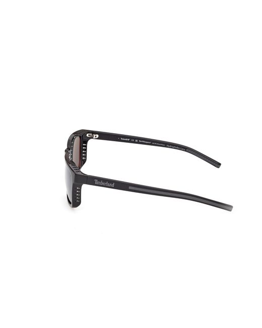 Timberland Black Tb00085 01D Sunglasses Injected Smoke Squared Polarized for men