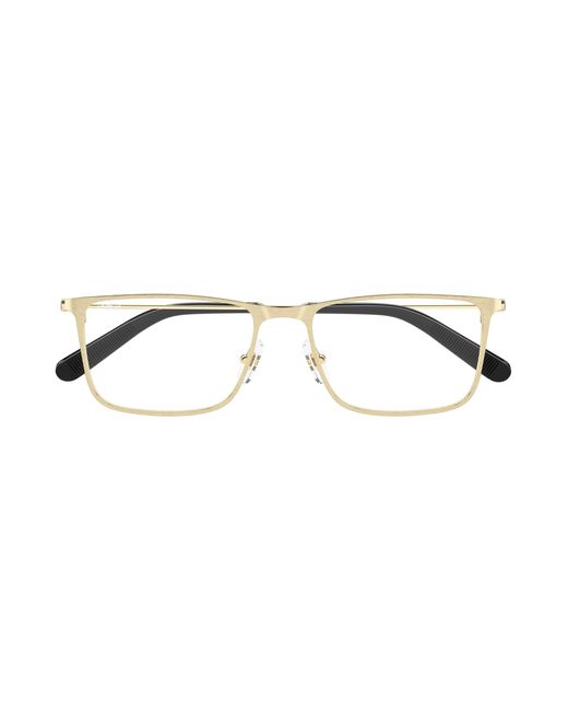 Montblanc Black Mb0464O 004 Optical Frames Metal Transparent Squared for men