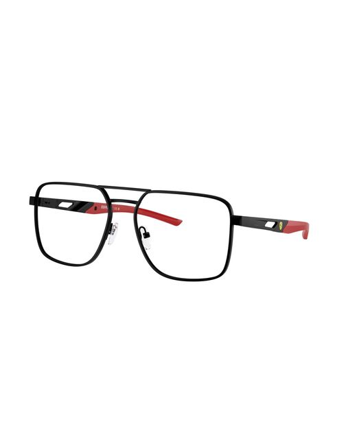 FERRARI SCUDERIA Black Fz7005 101 Optical Frames Metal Squared Normal for men