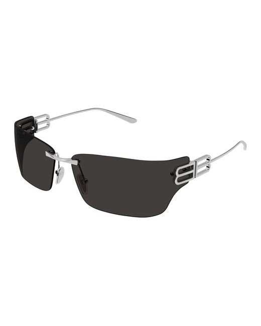 Balenciaga Black Bb0485Sa 001 Sunglasses Metal Squared