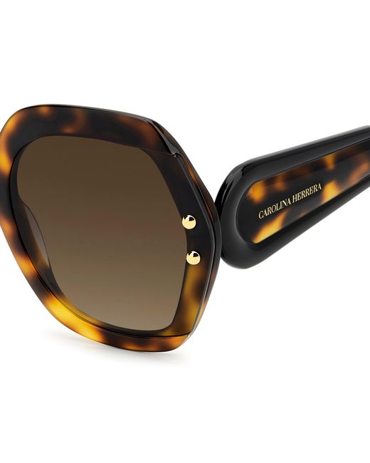 Carolina Herrera Black Her 0314/G/S 086/Ha Sunglasses Acetate Squared Normal Shaded