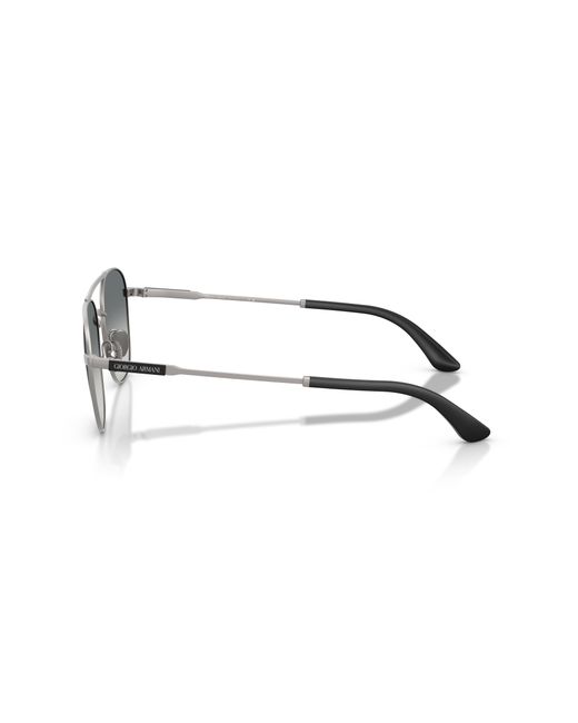 Giorgio Armani Black Ar6178 300371 Sunglasses Metal Squared Normal Shaded for men