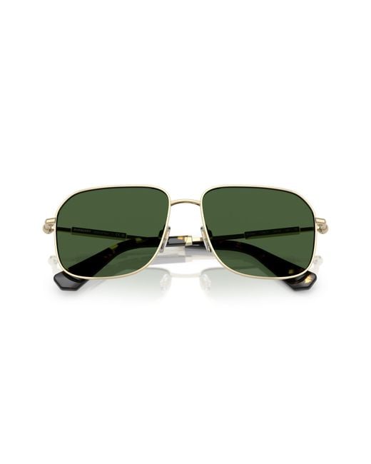 Burberry Green Be3159 110971 Sunglasses Metal Geometric Normal for men