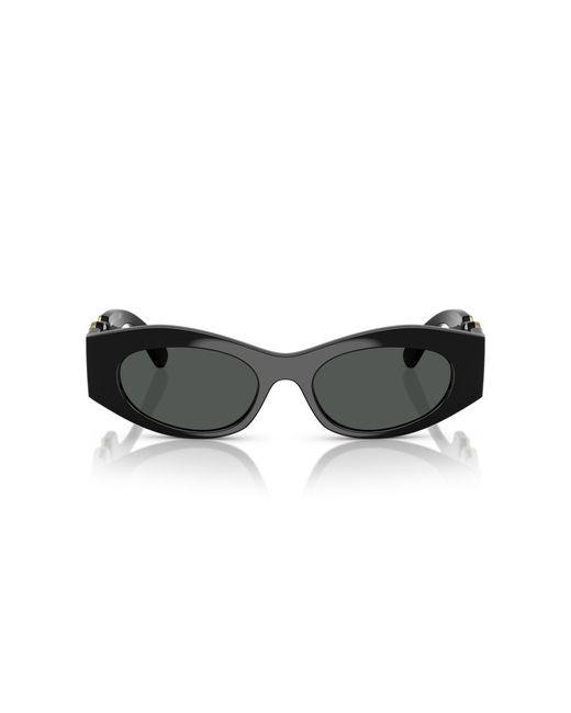 Versace Black Ve4480U Gb1/87 Sunglasses Injected Round Normal