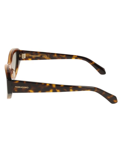 Ferragamo Black Sf2104S 264 Sunglasses Acetate Round Normal