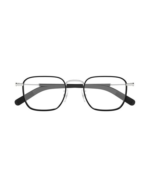 Montblanc Black Mb0424O 001 Optical Frames Metal Transparent Squared for men