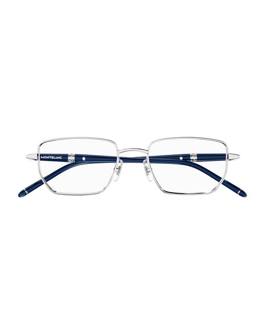 Montblanc Black Mb0347O 005 Optical Frames Metal Transparent Squared for men