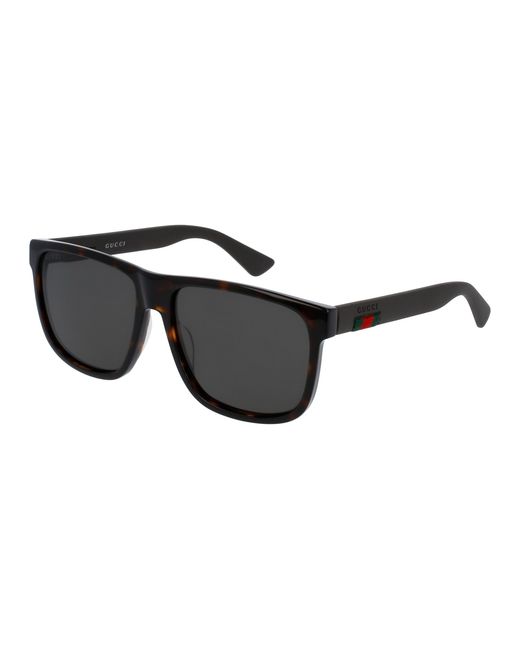 Gucci Black Gg0010S 003 Sunglasses Acetate Squared Polarized for men
