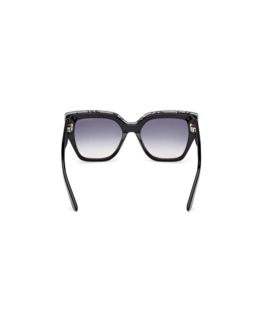 Guess Black Gm00029 01B Sunglasses Acetate Smoke Squared Normal