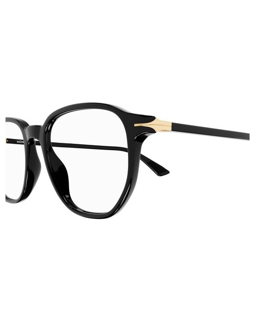 Montblanc Black Mb0366O 001 Optical Frames Acetate Transparent Squared for men