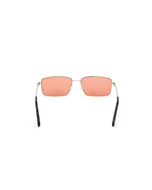 Guess Black Gu00273 32S Sunglasses Metal Bordeaux Squared Normal for men
