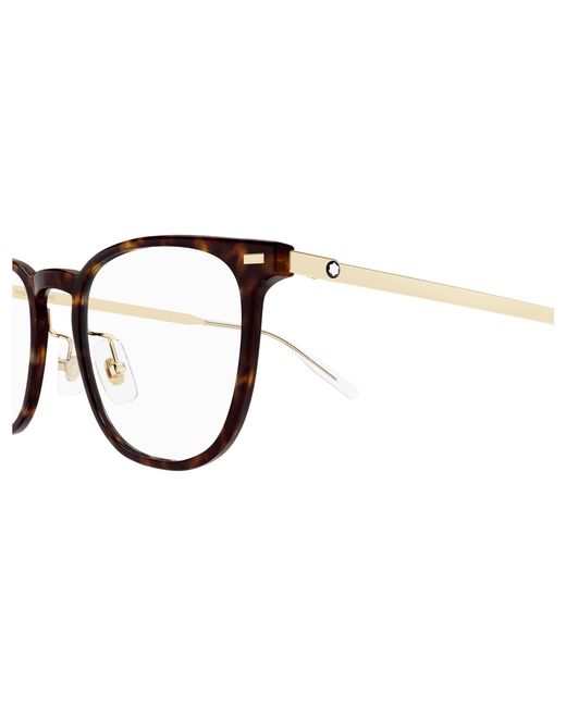 Montblanc Black Mb0393On 003 Optical Frames Injected Transparent Squared for men