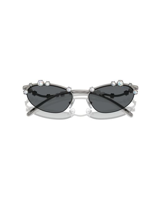 Swarovski Black Sk7016 400987 Sunglasses Metal Round Normal