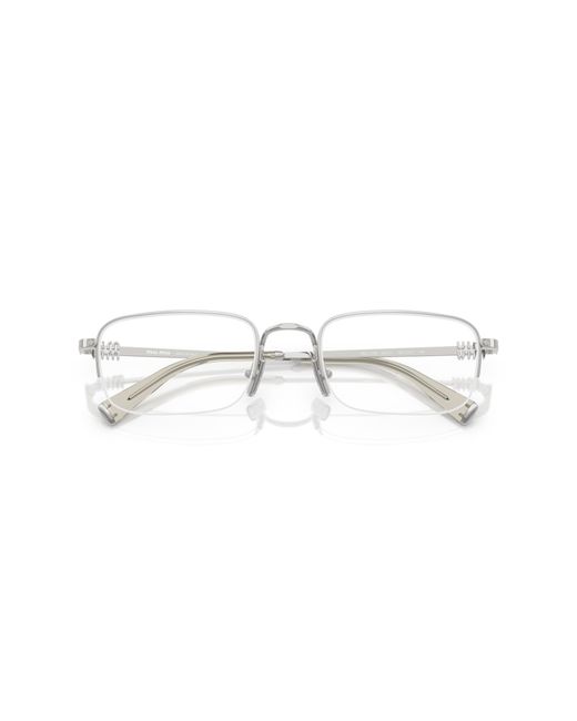 Miu Miu Black Mu 52Wv 1Bc1O1 Optical Frames Metal Squared Normal