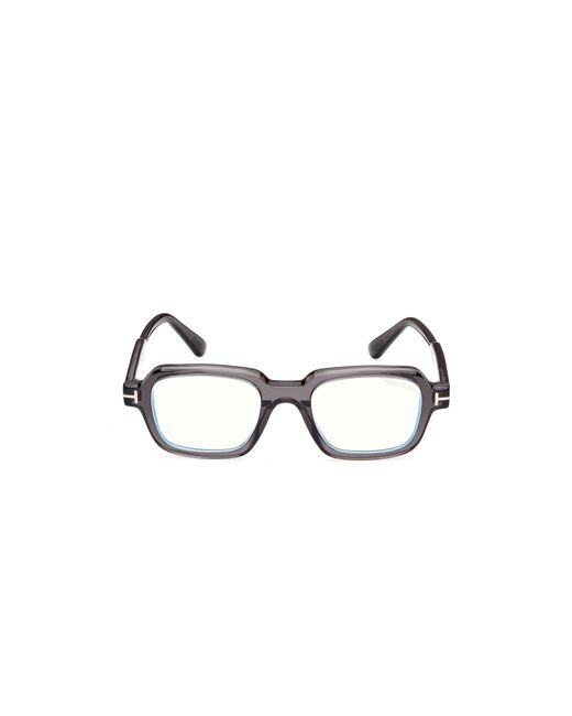 Tom Ford Black Ft6123-B 020 Optical Frames Acetate Geometric Normal for men