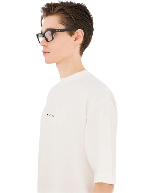 Marni Black 4Mx Eshami Optical Frames Acetate Squared