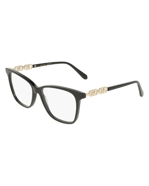 Ferragamo Black Sf3064 001 Optical Frames Acetate Squared Normal