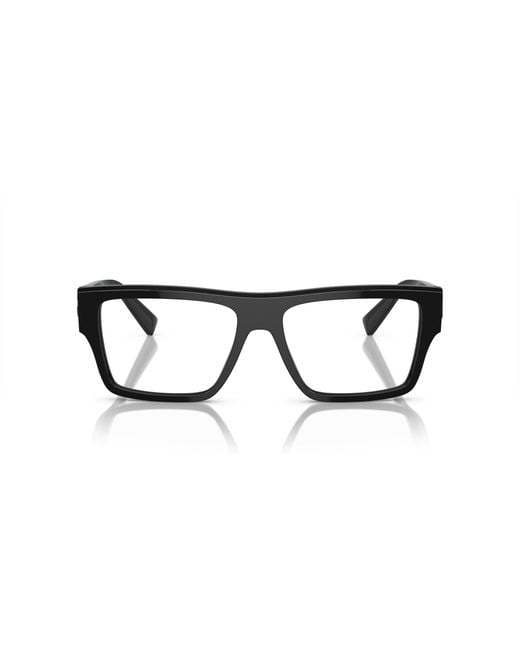 Dolce & Gabbana Black Dg3382 501 Optical Frames Acetate Transparent Squared Normal for men