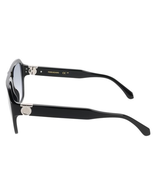 Ferragamo Black Sf2080Slbi 1 Sunglasses Acetate Light Squared Normal Shaded for men