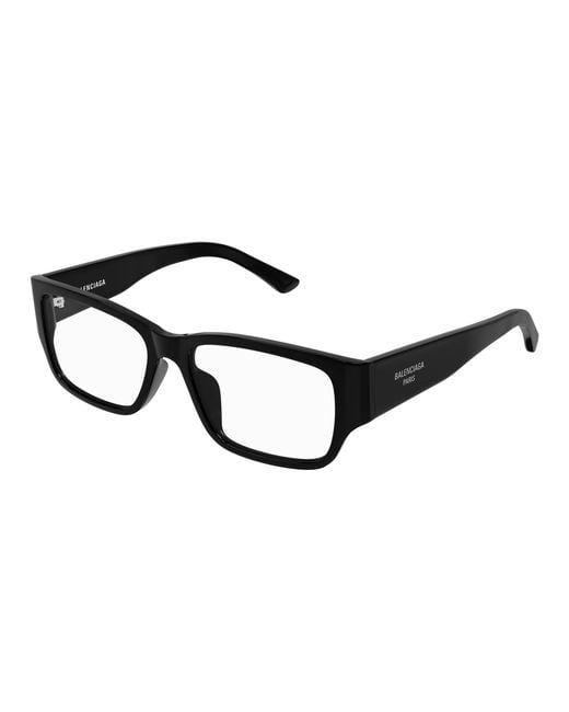 Balenciaga Black Bb0373Ok 001 Optical Frames Acetate Transparent Squared for men